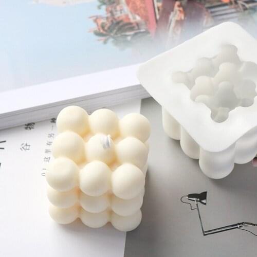1pcs 3D Stereoscopic Silicone Candle Molds DIY Handmade Scented Candle Mold Epoxy Resin Plaster Candle Making Mould Cake Molds