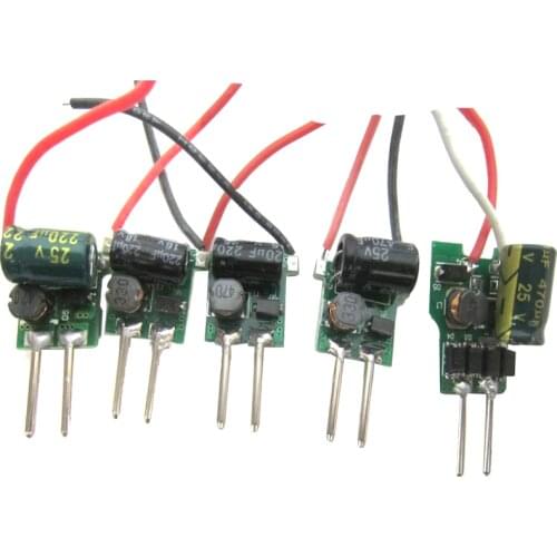 5pcs MR16 2pin DC 12V LED Driver 1-3X3W Low Voltage Power Supply 2 Feet 600MA Constant Current 3W 9W Lighting Transformer