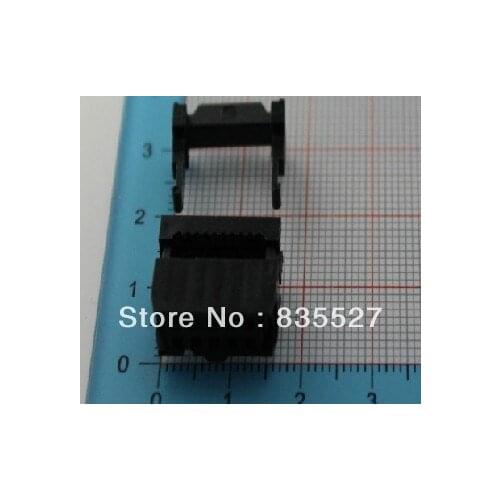 50PCS/LOT JTAG ISP connector plug plug horns pressure thread FC-10P 2.54MM Pitch