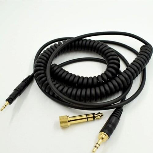 Headphone Adapter Spring Cable Cord Line Replacement for ATH-M50x ATH-M40x HD518 HD598 HD595 Headphones Headset