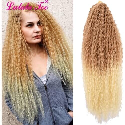 Afro Kinky Curly Crochet Brazilian Braids Synthetic Afro Yaki Curls On Marly Braids For Women Ombre Braiding Hair Extensions