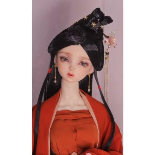 1/6 1/4 1/3 Scale BJD Accessories Ancient Costume Chinese Hanfu Doll Fairy Long Hair Wig For BJD/SD YOSD MSD SD13 Girl Boy A0865