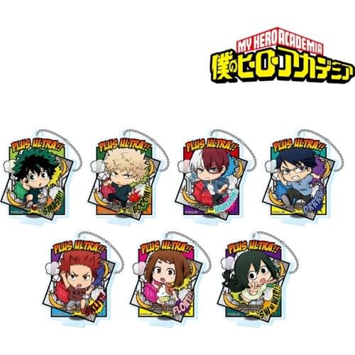 Anime My Hero Academia Midoriya Izuku Todoroki Shoto Acrylic Stand Model Figure Keychain Pendant Bags Charm Decor Collection