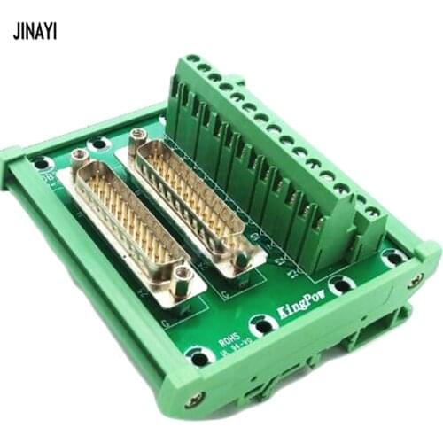 Double DB25 25 pin Ports D-SUB Female Male Terminal Breakout PCB Board Module Adapter Connector