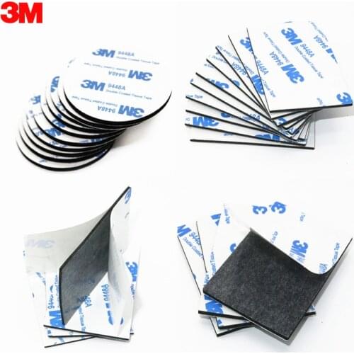 10pcs Round/Rectangle 3M Double Sided Tape EVA Foam Pad Stable Performance Super Sticky High Temperature Resistance DIY