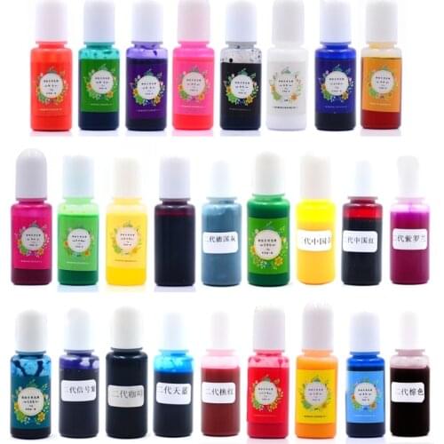 26 Colors Crystal Epoxy Pigment UV Resin Dye DIY Jewelry Colorant Art Crafts Coloring Drying Color Mixing Liquid Decor