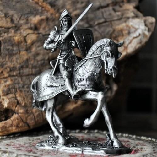 Classical European Medieval Templar Warrior Tin Soldier Ornaments Creative Home Decoration Crafts