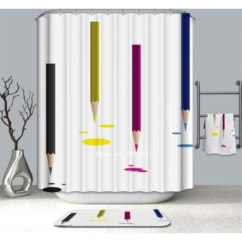 Hot Style Fashion Nordic Light Luxury Retro Shower Curtain Shower Room Waterproof and Mildew Proof with Hook Home Decoration