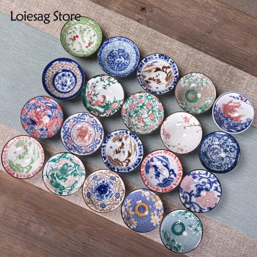 Loiesag 75ml Japanese Style Blue And White Porcelain Ceramic Jianzhan Tea Cup Kung Fu Tea Set Personal Tea Bowl Master Cup Set