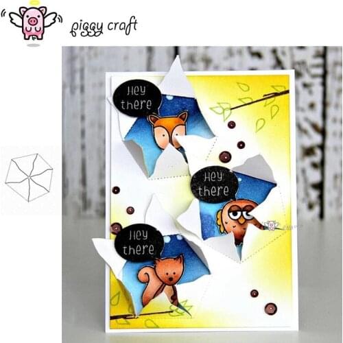 Piggy Craft metal cutting dies cut die mold Irregular card switch Scrapbook paper craft knife mould blade punch stencils dies