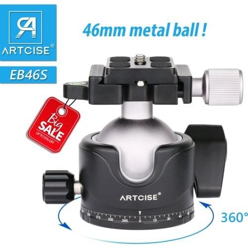 ARTCISE EB36 Tripod Ball Head Low Profile Tripod Head Panoramic Lower Gravity Center Design Smooth Operation Max Load 15kg/33lbs