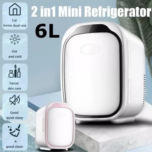 6L Mini Fridge Cooler & Warmer Portable Compact Personal Fridge 100% Freon Free Eco Friendly Car Fridge For Office And Car