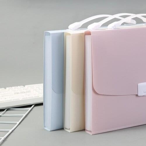 12 Compartments Multi-layer Data Storage Bag A4 Folder Portable Pad Portable Pen Tray Thicken Briefcase School Office Supplies
