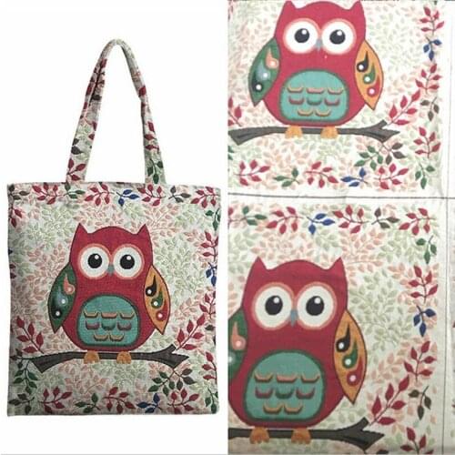 NF21 100*150cm Leave Owl Cotton Linen Fabric Cushion Cover Fabric For Needlework Textile Sewing Fabric For Home Decoration Cloth