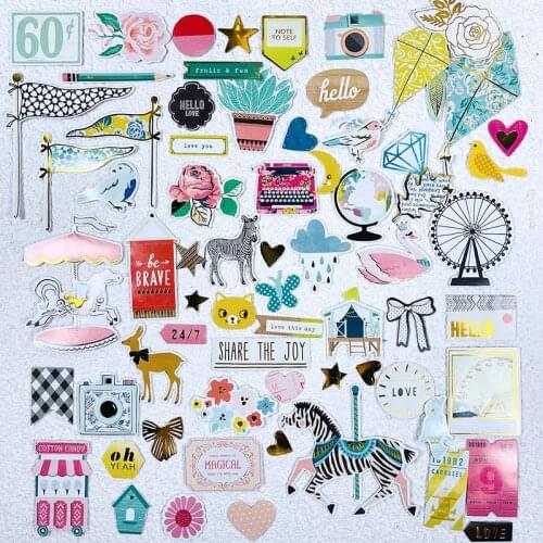 Panalisacraft LOVE zebra Foil Paper Cardstock Die Cut Stickers for DIY Scrapbooking/photo album Decoration Card Making Craft