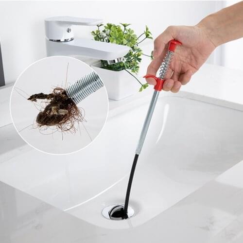 60CM Spring Pipe Dredging Tools Drain Cleaner Sticks Clog Remover Cleaning Tools Household for Kitchen Sink