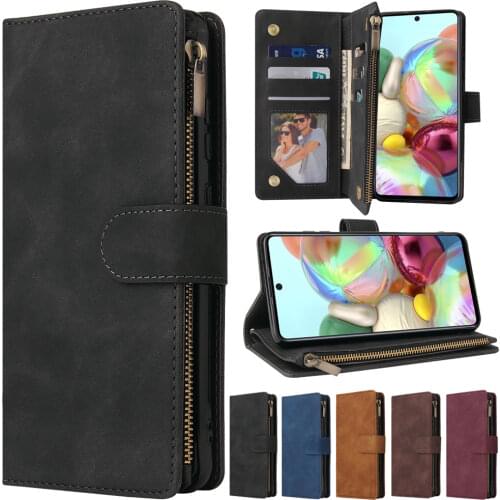 Luxury Leather 9 Card Slot Wallet Case For Samsung Galaxy A01 A02 A10 A11 A12 A20 A21 A22 A32 A41 A42 A51 A52 A70 A71 A72