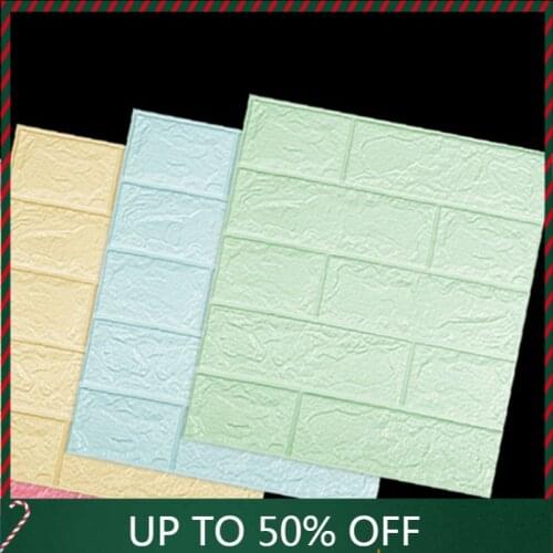 3D Self-adhesive Wallpaper Brick Wall Stickers Decor Foam Wall Covering Wall Sticker for Living Room Kitchen DIY Background