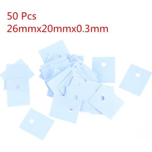 50 Pcs TO-3P Transistor Insulation Pad Sheet Silicone Insulator 26mmx20mmx0.3mm
