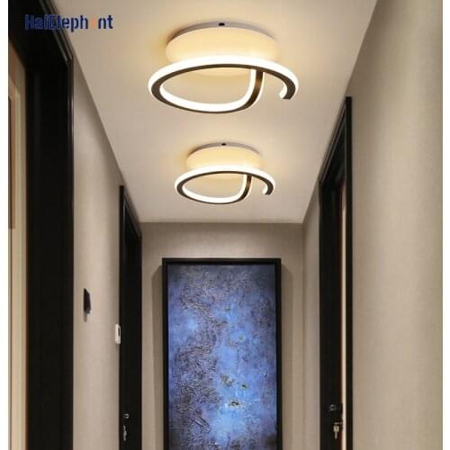 Modern Black white minimalism Aisle Lamps Home Decorative Lights LED Chandelier Lighting For Bedroom Study Corridor Loft Stairs