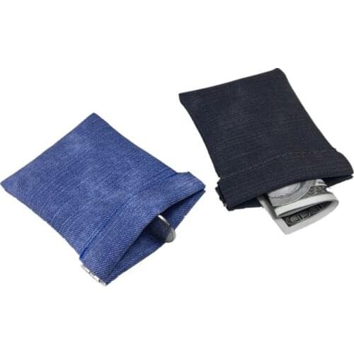 THINKTHENDO Women Men Frosted Leather Mini Coin Change Purse Wallet Strong Metal Spring Closure Small Soft Bag 10x8cm