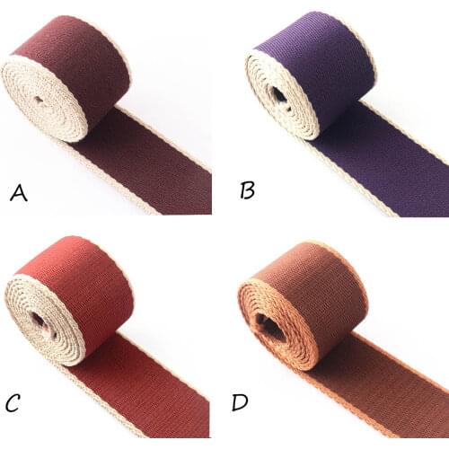 1 1/2 '' Cotton webbing light color webbing Purse bag webbing Belt Dog Collar Webbing DIY Garment Textil Accessories 2yards