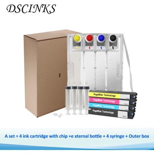 For HP 990 991 992 993 Empty Ink Cartridges CISS With ARC Chip Universal For HP PageWide Color 755dn 750dn MFP 774dn Printer