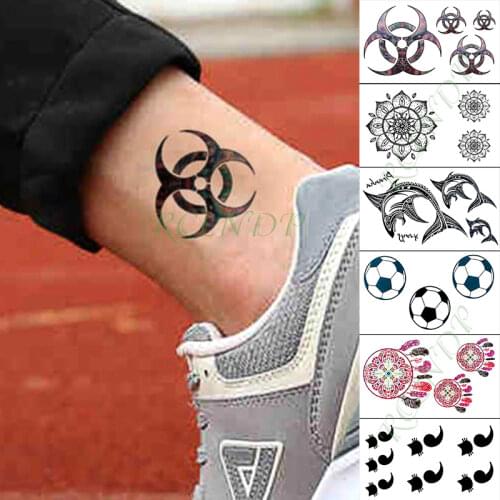 Waterproof Temporary Tattoo Sticker Chemical Star Light Warning Sign Fake Tatto Hand Arm Foot Flash Tatoo for Kid Girl Men Women