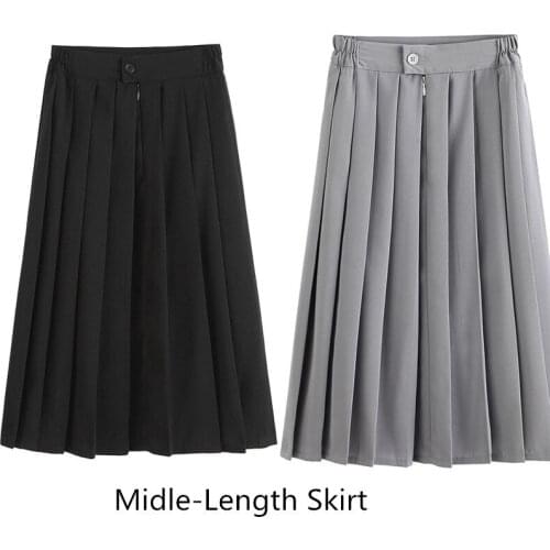 Women JK High School Uniforms Skirt Student Girl Japanese Preppy Style Cute Kawaii Knee-Length Pleated A-line Skirt 5XL