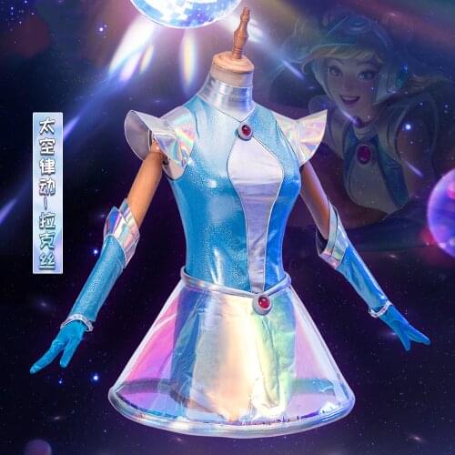 Anime Game LOL Lux Space Rhythm Lady Of Luminosity Lolita Dress Daily Uniform Cosplay Costume Halloween Women Free Shipping 2021