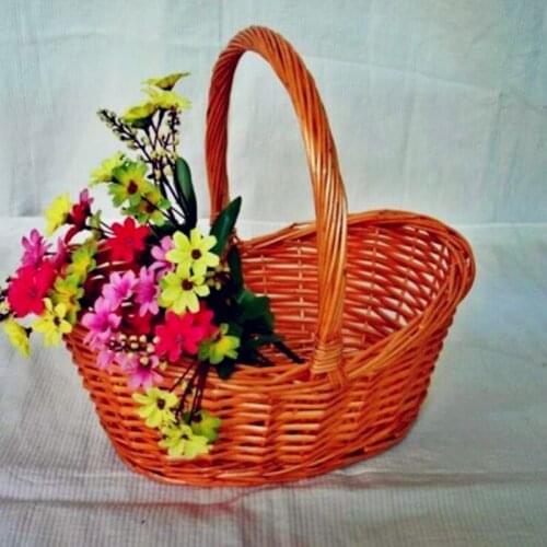 2017 Creative dustproof burly natural wicker rattan basket wine picnic basket storage bins made by hand sympathy baskets