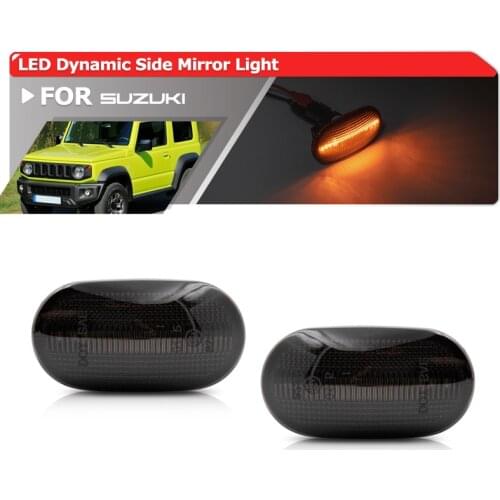 2x Smoked Dynamic Amber Led Side Marker Blinker Indicator Lights For Suzuki Jimmy JB64W JB23W JB74W For Mazda For Chevy Cruze