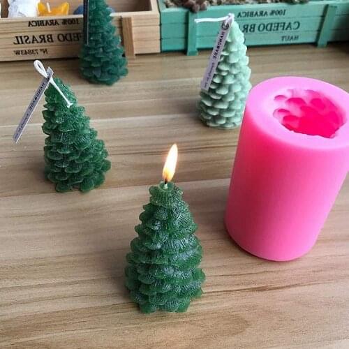 3D Christmas Tree Candle Mould Christmas Party Silicone Mould Cake Decorating Mould Chocolate Mould