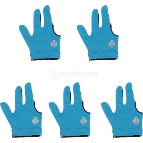 5 Pieces Elastic 3 Finger Right Hand Snooker Billiards Pool Cue Glove Snooker Glove Billiards Accessories