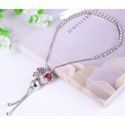 5PCS Imitation rhodium plated Chain Bracelet Adjustable Chain Macrame Bracelet For DIY Women Jewelry