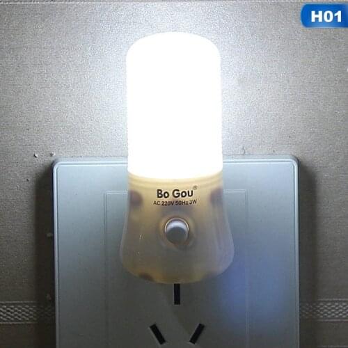 AC 110-220V LED MINI Night Light US Plug Bedside Lamp For Children Baby Bedroom Wall Socket Light Home Decoration Lamp