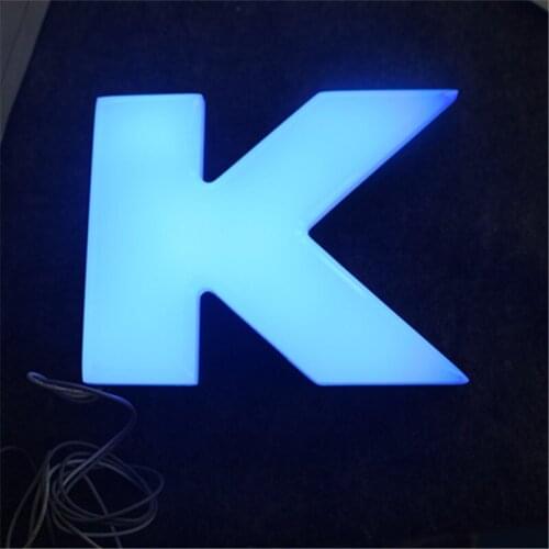 Highly Conspicuous Acrylic Letter 3d Led Display Sign Transparent Round Corner for Company Show