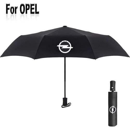 Car Umbrella For Opel Corsa Astra zafira Ascona Insignia Logo Emblem Rain Parasol Men Women Luxury Automatic Umbrellas Windproof