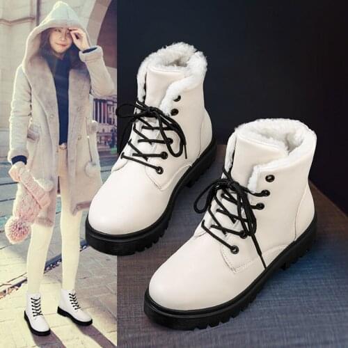 Ankle Boots for Women 2021 Winter Shoes Warm Plush Classic Snow Boots Women Rubber Non-Slip Black Female Boots Women Shoes