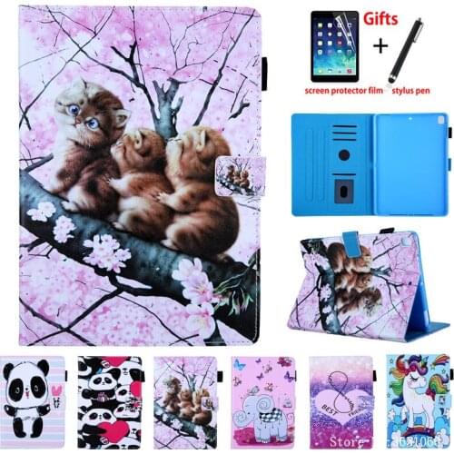 Cartoon Cat Case For Apple iPad 9.7" 2017 2018 5th 6th Generation A1893 A1954 Smart Cover For iPad Air 1 2 iPad Pro 9.7 Funda