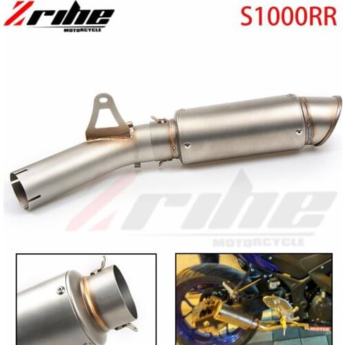 For BMW S1000RR 2014 2015 2016 14 Motorcycle Slip on Full Exhaust System Pipe Mid Middle Pipe Connect Link Pipe Whole Set Pipe