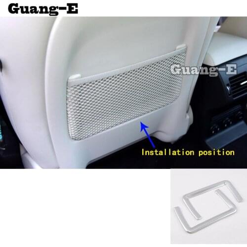 For Jaguar F-PACE F Pace 2016 2017 2018 2019 2020 Car Sticker Styling Cover Interior Back Rear Seat Storage Net Frame Trim 2pcs