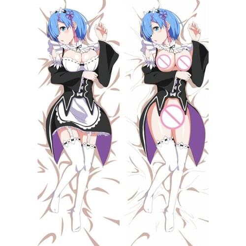 Anime Re:Zero kara Hajimeru Isekai Seikatsu Double-sided Hugging Pillow Case Pillow Cover Pillowcase Peach Skin 2 Way 810028