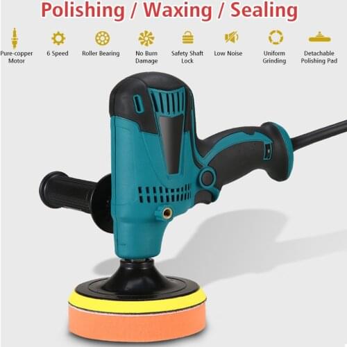 Electric Polishing Machine 5 Inch Car Polish Buffer Polisher for Sanding Waxing 3600RPM Detachable Handles for Home Appliance