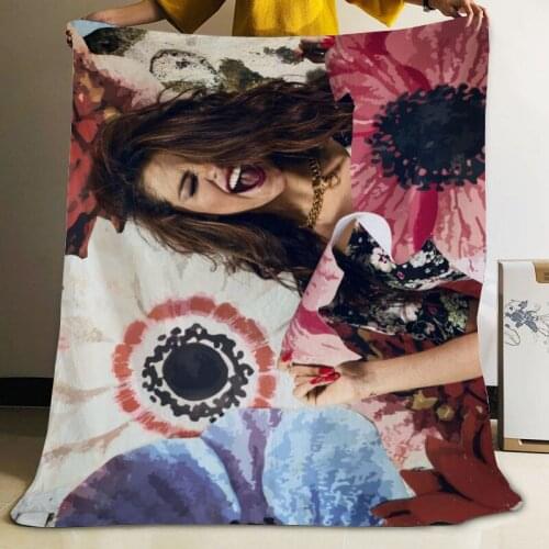Musife CustomSelena Gomez Flannel Blanket Design Your own Blanket Flannel Blankets for Sofa DIY Dropshipping