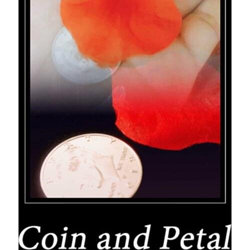Coin And Petal Magic Tricks Flower Petal To Coin Appear Romantic Close Up Magic Props Magician Accessory Illusions Gimmick