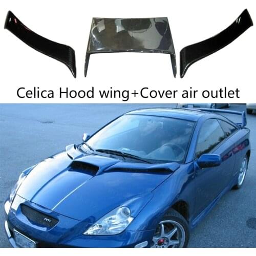 For Celica Carbon fiber Cover Air outlet and FRP Primer Hood wing 2000-2005