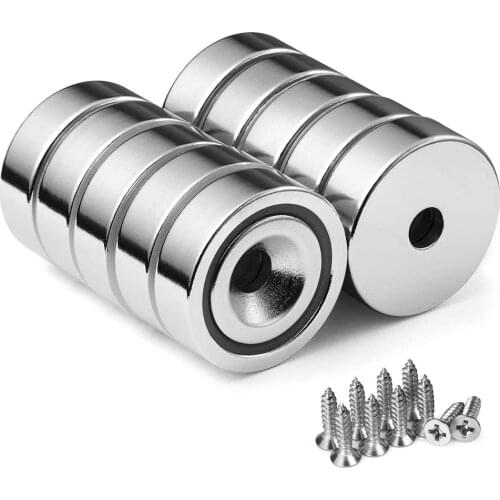 Countersunk Hole Magnet Strong Rare Earth Magnets Round Cup Neodymium Magnets Home Kitchen Workplace 22 LB Holding Force D25