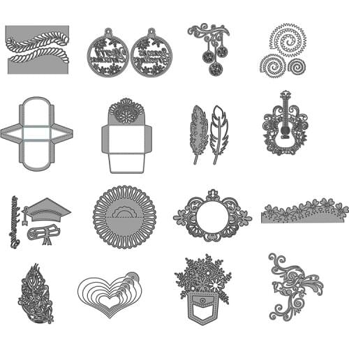 CH Leaves and Heart Metal Cutting Dies Embossing Scrapbooking Stencil Craft Cut Dies For DIY Card Crafts Handmade