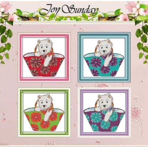 The dog and cat Counted Cross Stitch 11CT 14CT Cross Stitch Set Wholesale Animals Cross-stitch Kit Embroidery Needlework